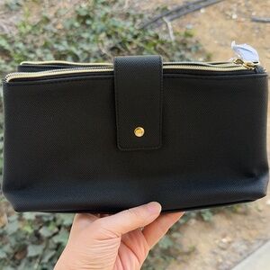 Lancome 2 compartment cosmetic/ makeup bag 10*6